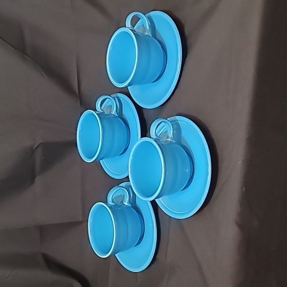 Flat Cup & Saucer Set Fiesta Peacock (Intro 2005) by HOMER LAUGHLIN - Picture 1 of 6